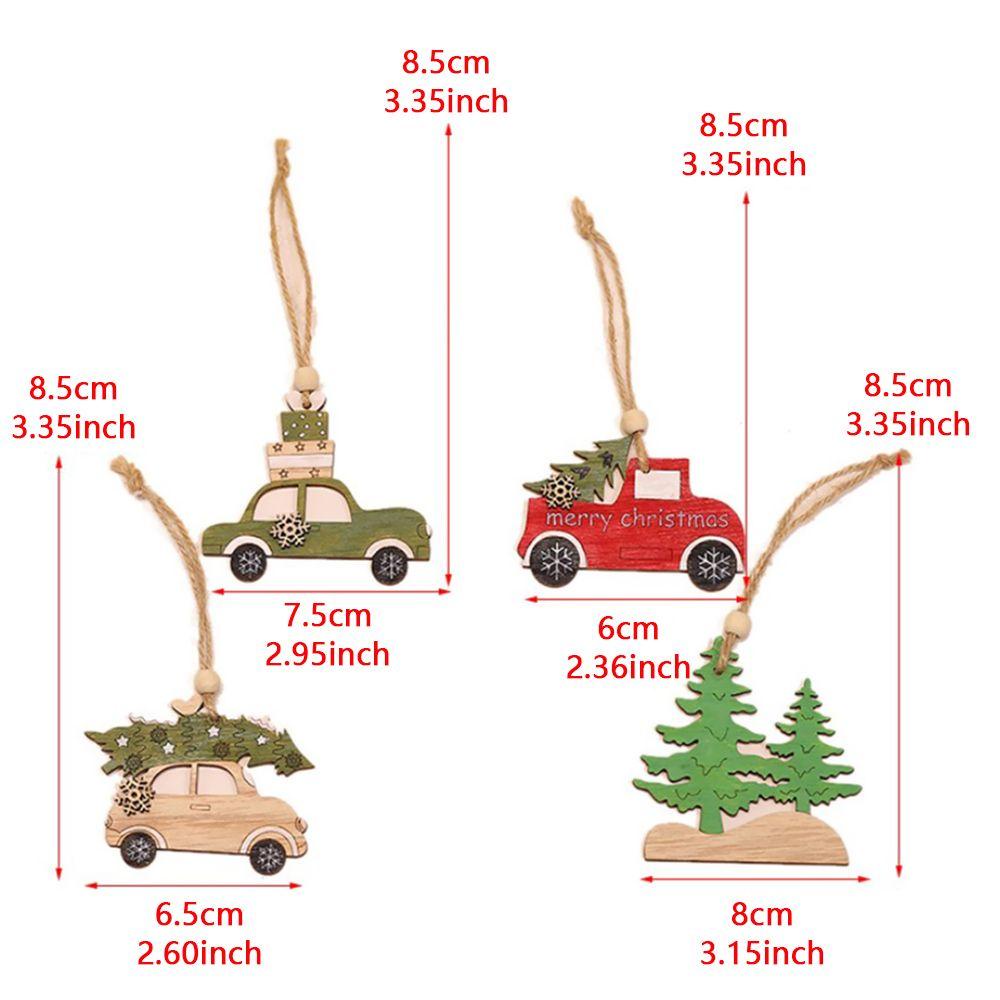 LET Phụ Kiện Treo Trang Trí Giáng Sinh Năm Mới 2021 Bằng Gỗ Sáng Tạo