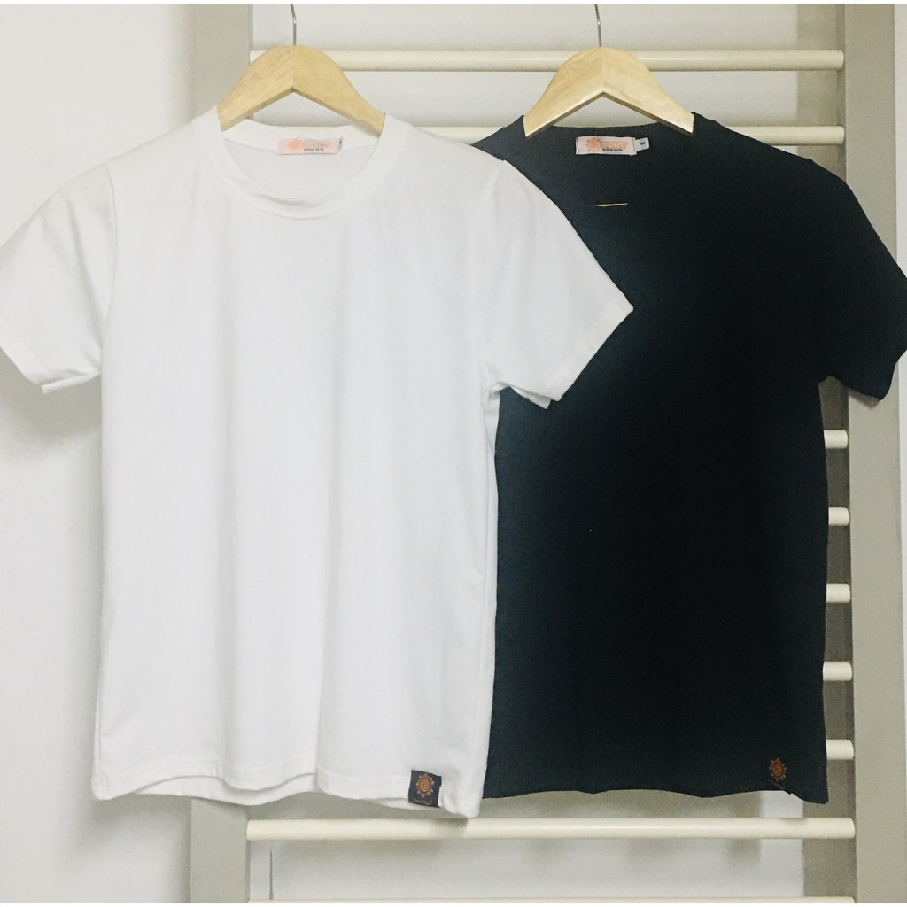 ÁO THUN TRƠN SIÊU HOT 2 MÀU TRẮNG, ĐEN SUNITEE chất thun COTTON 4 chiều, dày mềm, hút mồ hôi tốt, khô nhanh | BigBuy360 - bigbuy360.vn