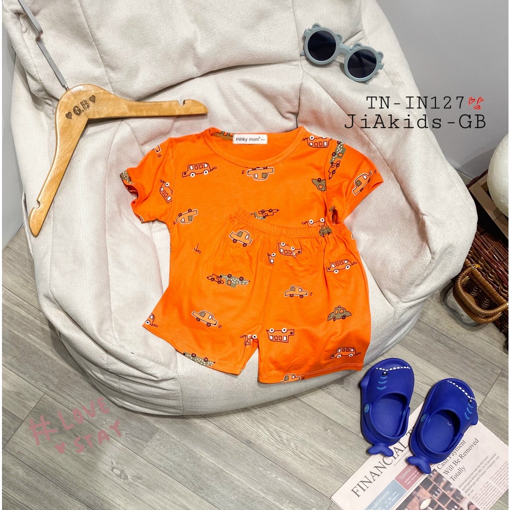 Bộ Cộc Tay THUN LẠNH MINKY MOM In Hình Toàn Thân Dễ Thương Cho Bé TN-IN127