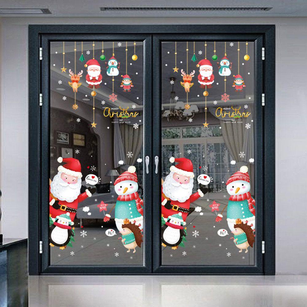 PINEVN Sticker Dán Cửa Sổ Trang Trí Giáng Sinh Năm Mới