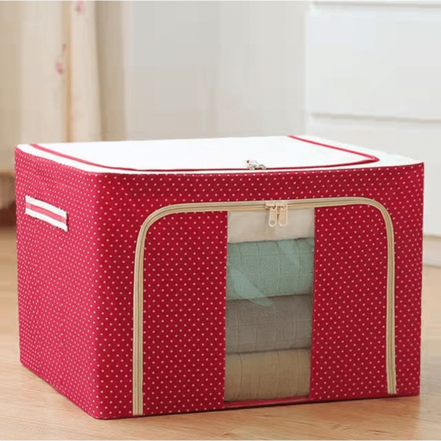 Hộp vải khung sắt đựng quần áo tiện lợi 66L - Túi đựng đồ gấp gọn