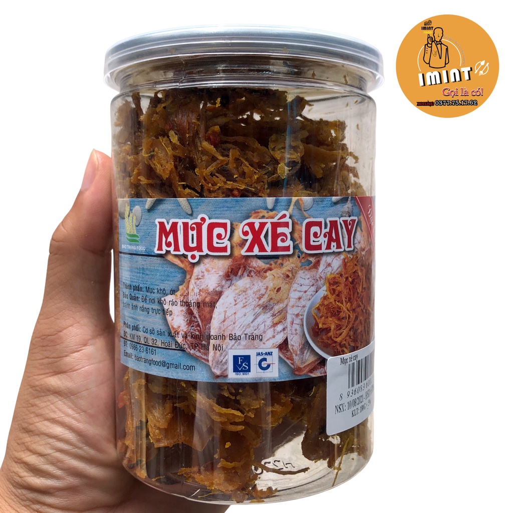 Mực cán tẩm gia vị cay Nha Trang loại 200g kèm tương ớt được làm 100% mực tươi Đồ Ăn Vặt IMINT FOOD | BigBuy360 - bigbuy360.vn