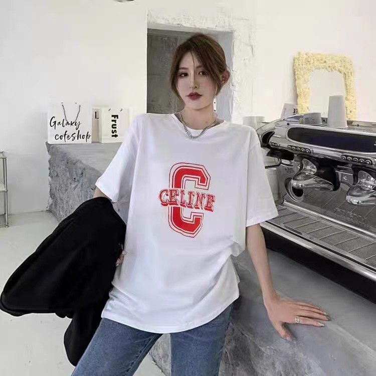 Áo thun nữ form rộng unisex tay ngắn cổ tròn in hình đẹp freesize hàng Quảng Châu ANDOSA AT05