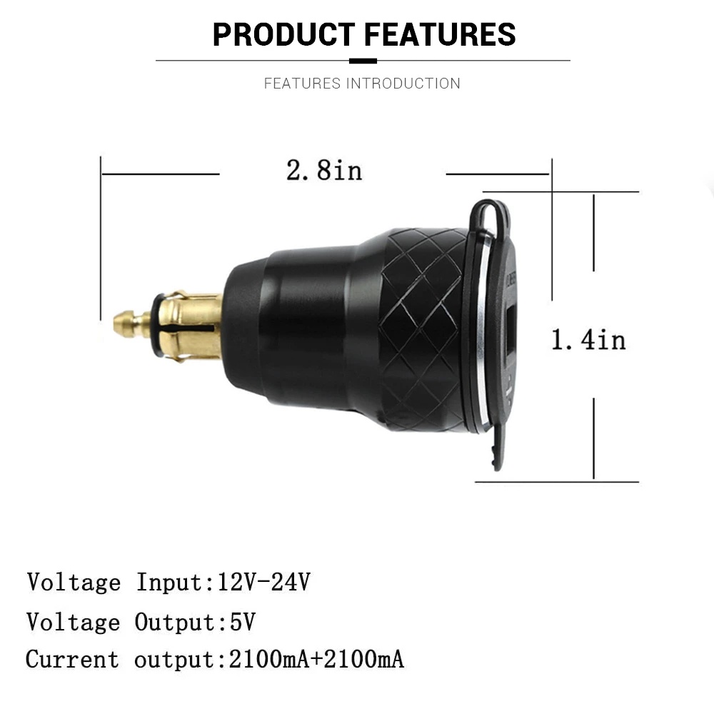 Bộ Sạc USB Kép Cho Xe Mô Tô BMW R1200GS R1250GS LC Adventure ADV F800GS F650GS 700GS
