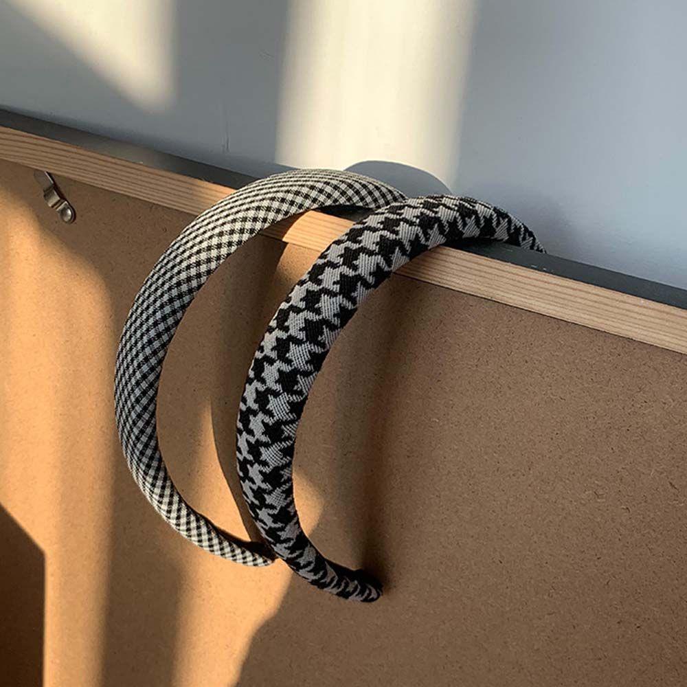 IVORY Băng Đô Cài Tóc Họa Tiết Caro Ngọt Ngào Cho Nữ