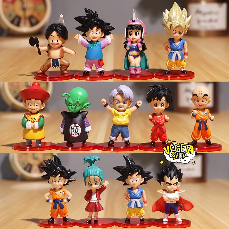 Mô hình Dragon Ball - WCF 13 nhân vật hồi nhỏ tự chọn - Goku Gohan Goten Vegeta Trunks Bulma Piccolo Krillin - Cao 8cm