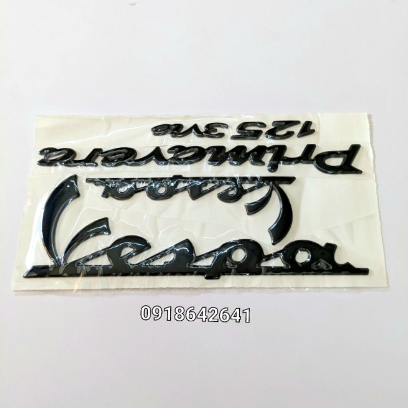 Bộ tem chữ cho vespa primavera 125 3vie như zin