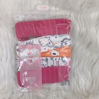 Set 5 quần chip mèo hồng Mothercare size 18-24m_hàng chính hãng Anh