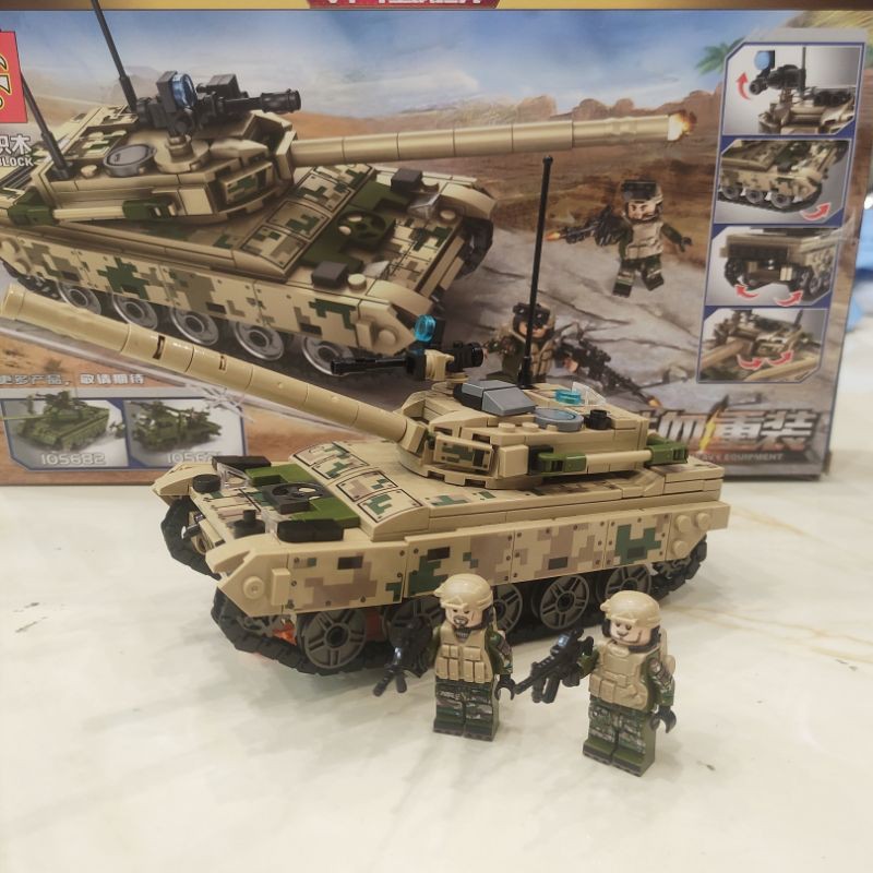 Bộ đồ chơi Lắp ráp xếp hình Lego City mã 105562 : Xe tank quân đội VT4 432+ pcs