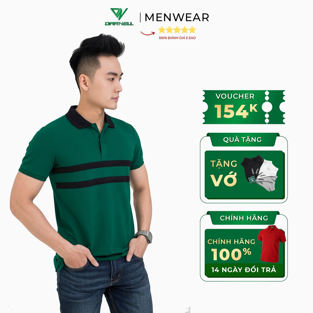 Áo thun có cổ polo nam chất cotton mềm mịn bền đẹp chính hãng Darnell DN03