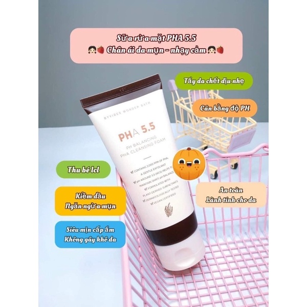 Sữa rửa mặt PHA 5.5 ph Balancing PHA Cleansing Foam 130g