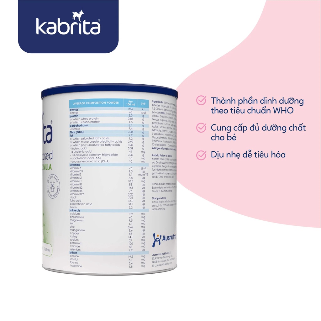 Sữa dê Kabrita số 2  - Lon 800g
