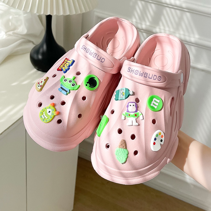 Dép Cross nữ DINOs trơn siêu cấp (kèm sticker ngẫu nhiên) siêu nhẹ êm chân chống chịu nước