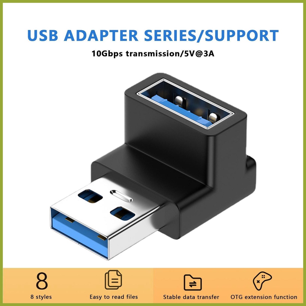 Đầu Chuyển Đổi USB C Bẻ Góc 90 Độ 10Gbps Chất Lượng Cao