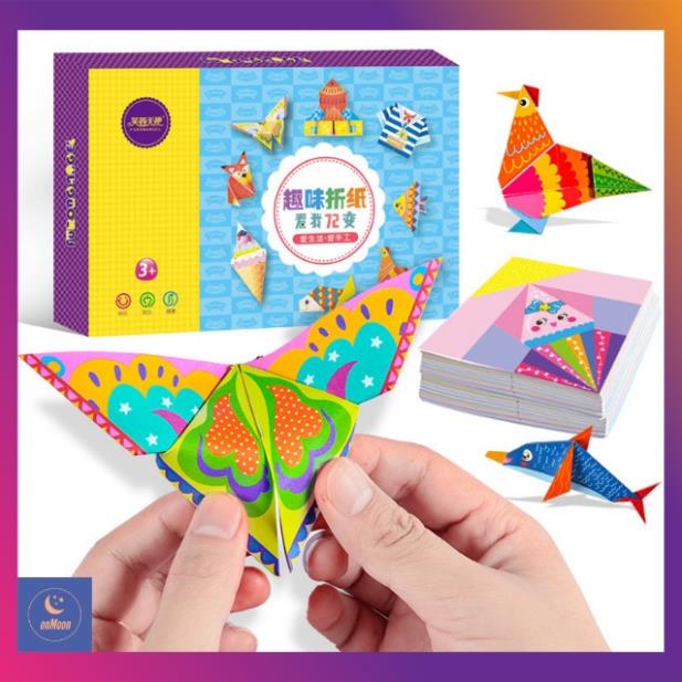 Đồ chơi giấy gấp, giấy xếp nghệ thuật origami giúp bé vừa chơi vừa rèn luyện sự khéo léo và thỏa sức sáng tạo