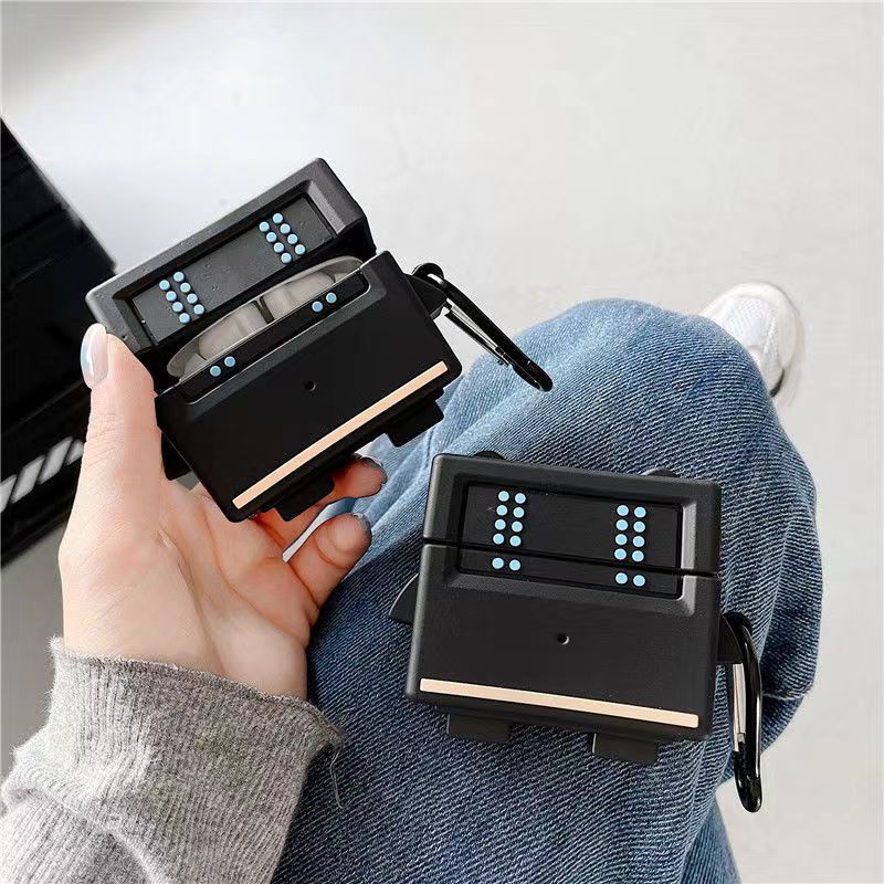 Vỏ Bảo Vệ Hộp Sạc Tai Nghe bluetooth Không Dây Airpods 3/1/2 pro Bằng Silicon Họa Tiết Hoạt Hình robot 3D Dễ Thương