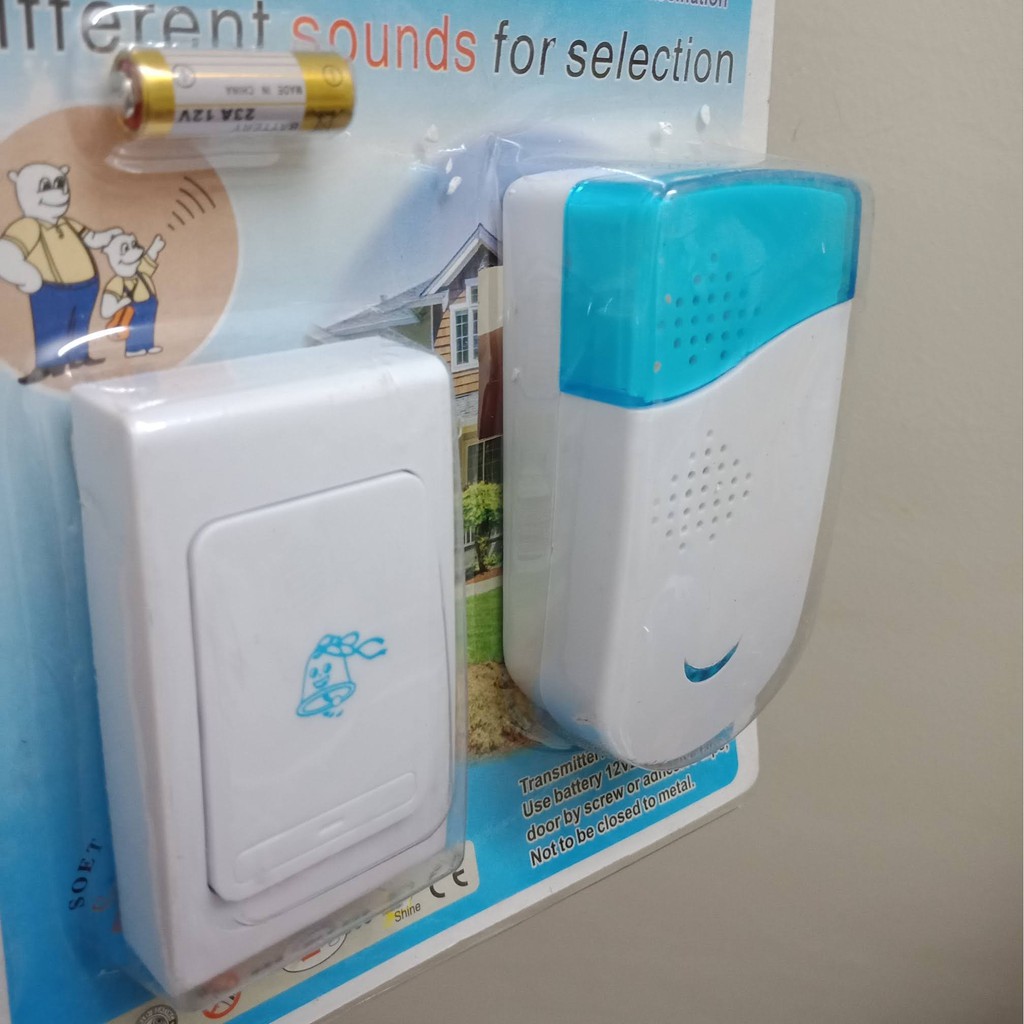 Chuông cửa, chuông báo dùng điện 220VA, nút nhấn chuông dùng pin 23A tiện lợi