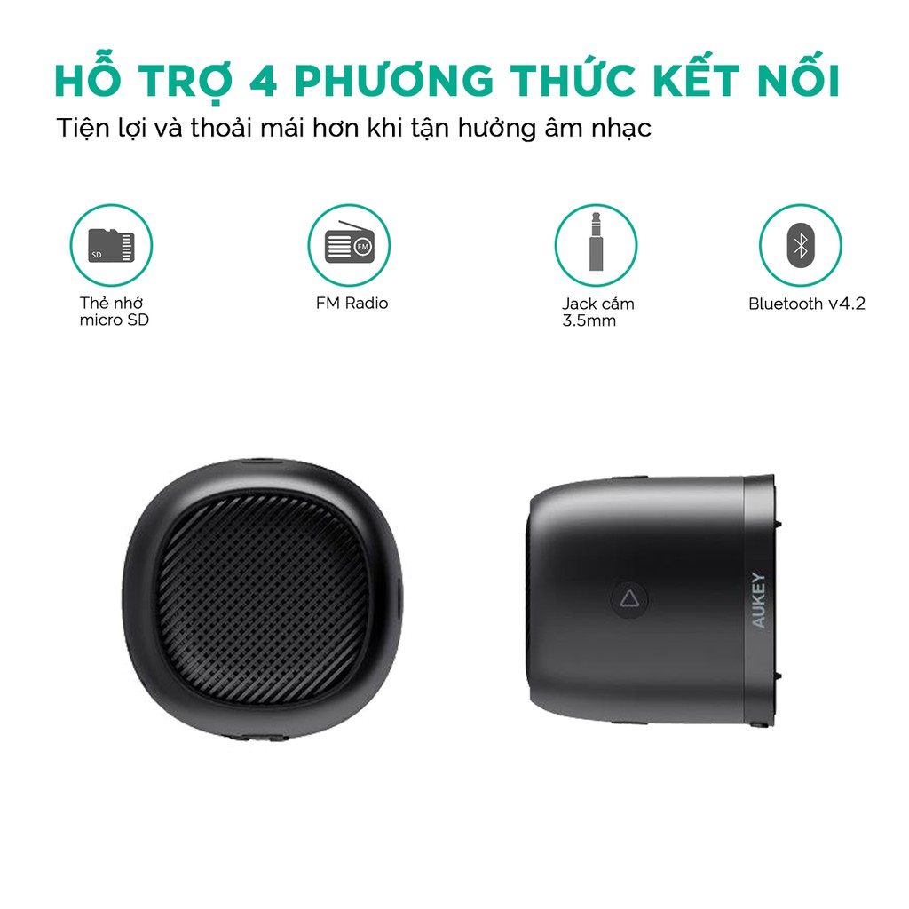 Loa Bluetooth 5W Aukey SK-M31 Kèm Mic BT 4.2 - Bảo Hành 18 tháng - Hàng Chính Hãng