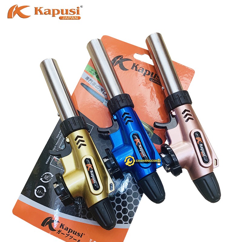 Đèn khò gas Kapusi tự động đánh lửa điều chỉnh to nhỏ - khò ga chuyên dụng khò nướng bánh thực phẩm và cho thợ sửa chữa