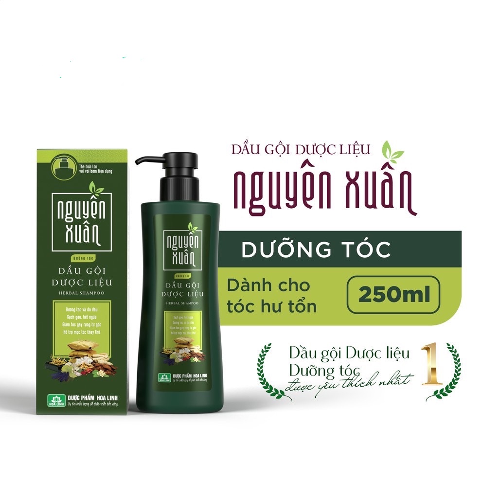 Dầu gội dược liệu Nguyên Xuân sạch gàu dưỡng tóc giảm gãy rụng tóc - Chai 250ml