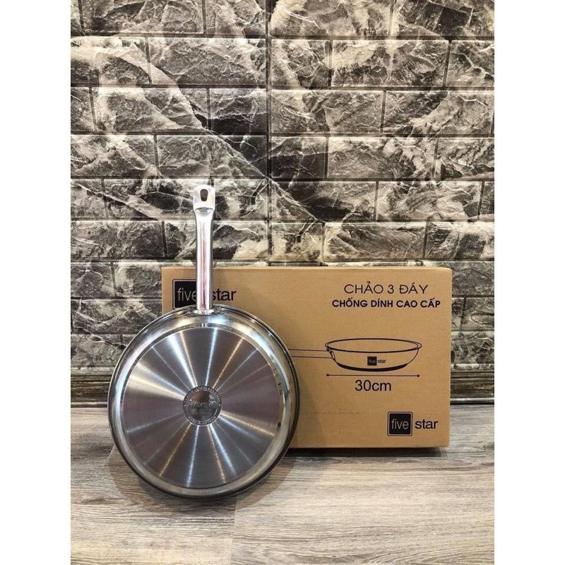Chảo chống dính FIVESTAR 30 cm 3 đáy  HÀNG CHÍNH HÃNG BẢO HANH 5 NĂM