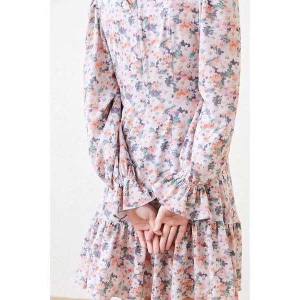 Đầm hoa tay dài Peacebird