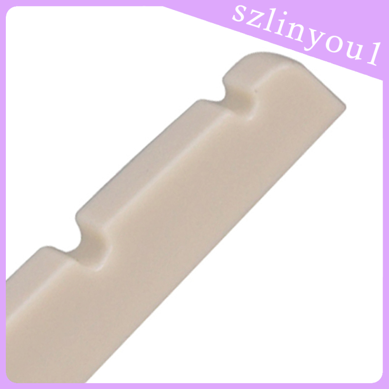New Arrival 2pcs Electric Bass Slotted Curved Nut 4 String Guitar Parts Beige Color