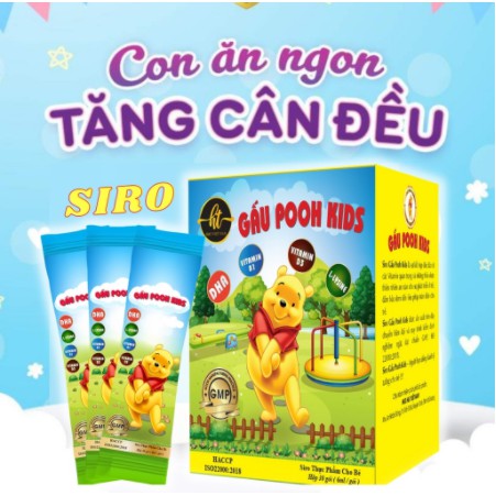SIRO ĂN NGON CHO BÉ, GẤU POOH KIDS - SIRO HỖ TRỢ TĂNG SỨC ĐỀ KHÁNG CHO BÉ MÙA DỊCH