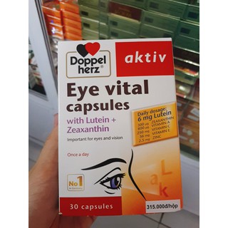 [TPCN Nhập Khẩu] Viên uống tăng cường thị lực, chống mỏi mắt Doppelherz Aktiv Eye Vital Capsules (Hộp 30 viên)