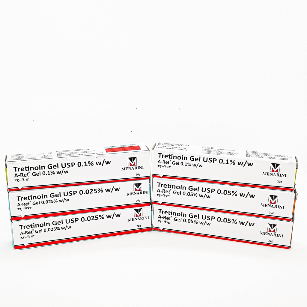 Tretinoin USP Aret 0.025% - 0,05% - 0,1% Gel giảm mụn, trẻ hóa da