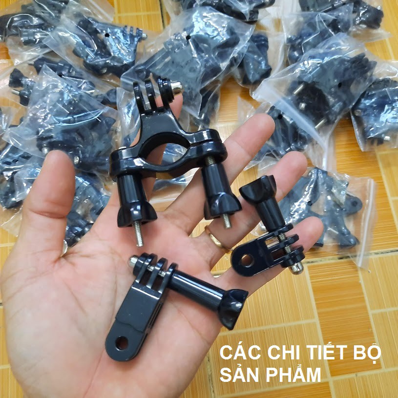 Bộ giá đỡ gopro 9/8/7/6 máy quay hành động kẹp ghi đông xe đạp bằng nhựa