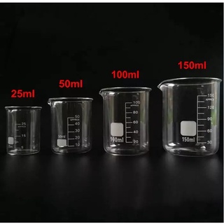 Ca đong, cốc đong thủy tinh chia vạch ml dụng cụ thí nghiệm