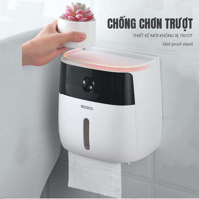 Hộp Đựng Giấy Vệ Sinh Ecoco 2 Tầng Có Ngăn Kéo Tiện Dụng - Thiết Kế Sang Trọng