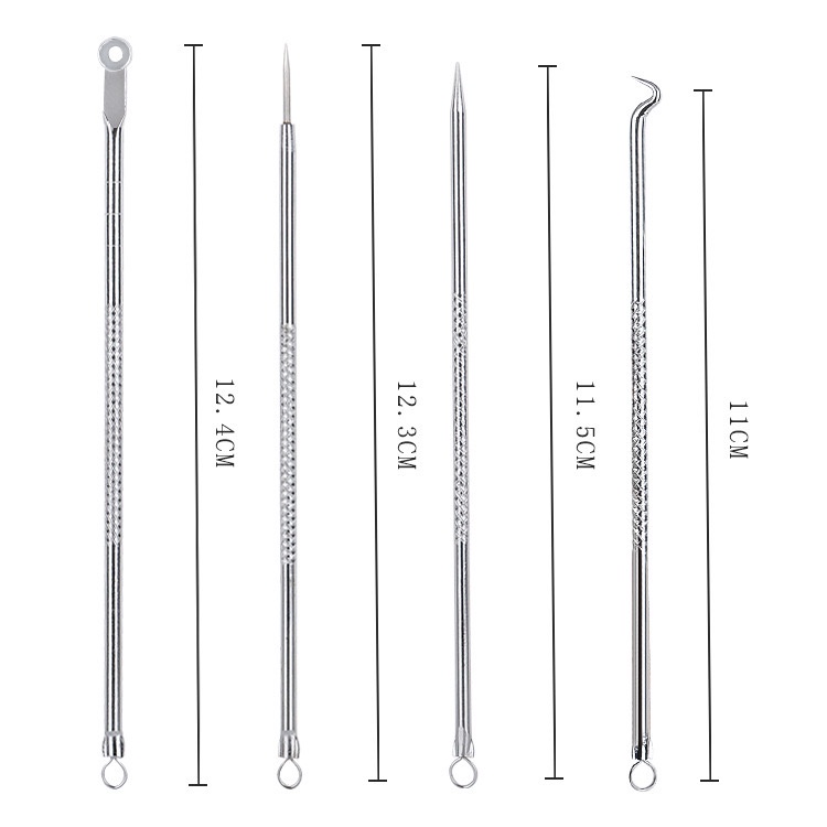 Bộ 4 Cây Nặn Mụn Chuyên Dụng 2 Đầu Cao Cấp