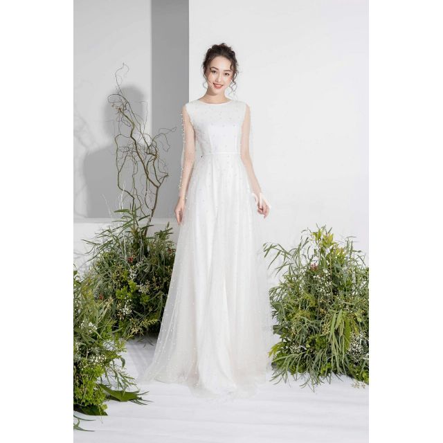 Váy cưới , đầm maxi dài tay, đầm dạ hội, váy đi bàn