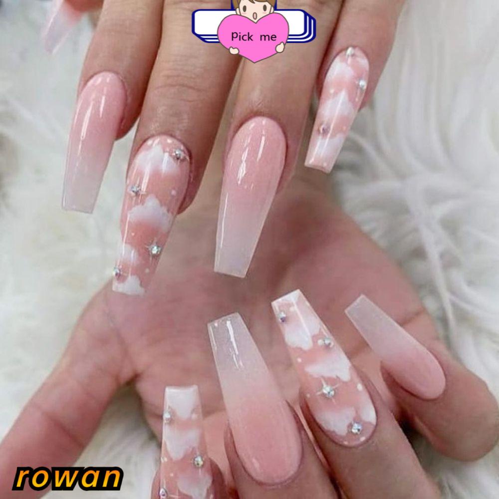 Hộp 24 Móng Tay Giả Che Phủ Toàn Diện Có Thể Tháo Rời Tiện Dụng