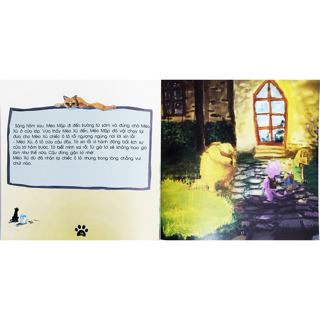 Sách cho bé - Combo 2 cuốn Mèo con lon ton Việt An Books