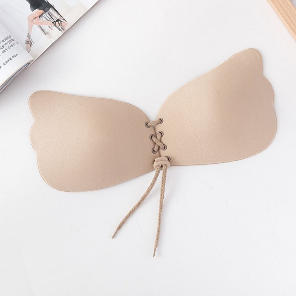 Miếng dán ngực ti nâng ngực, áo dán ngực cánh tiên rút dây ngực tạo khe đẹp JOCOSI D0124