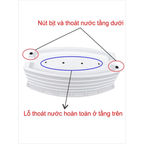 Chậu ban công dáng thuyền cao cấp 50x25cm kèm lưới thông minh_Chậu nhựa máng cao cấp trồng rau, hoa, cây cảnh chữ nhật