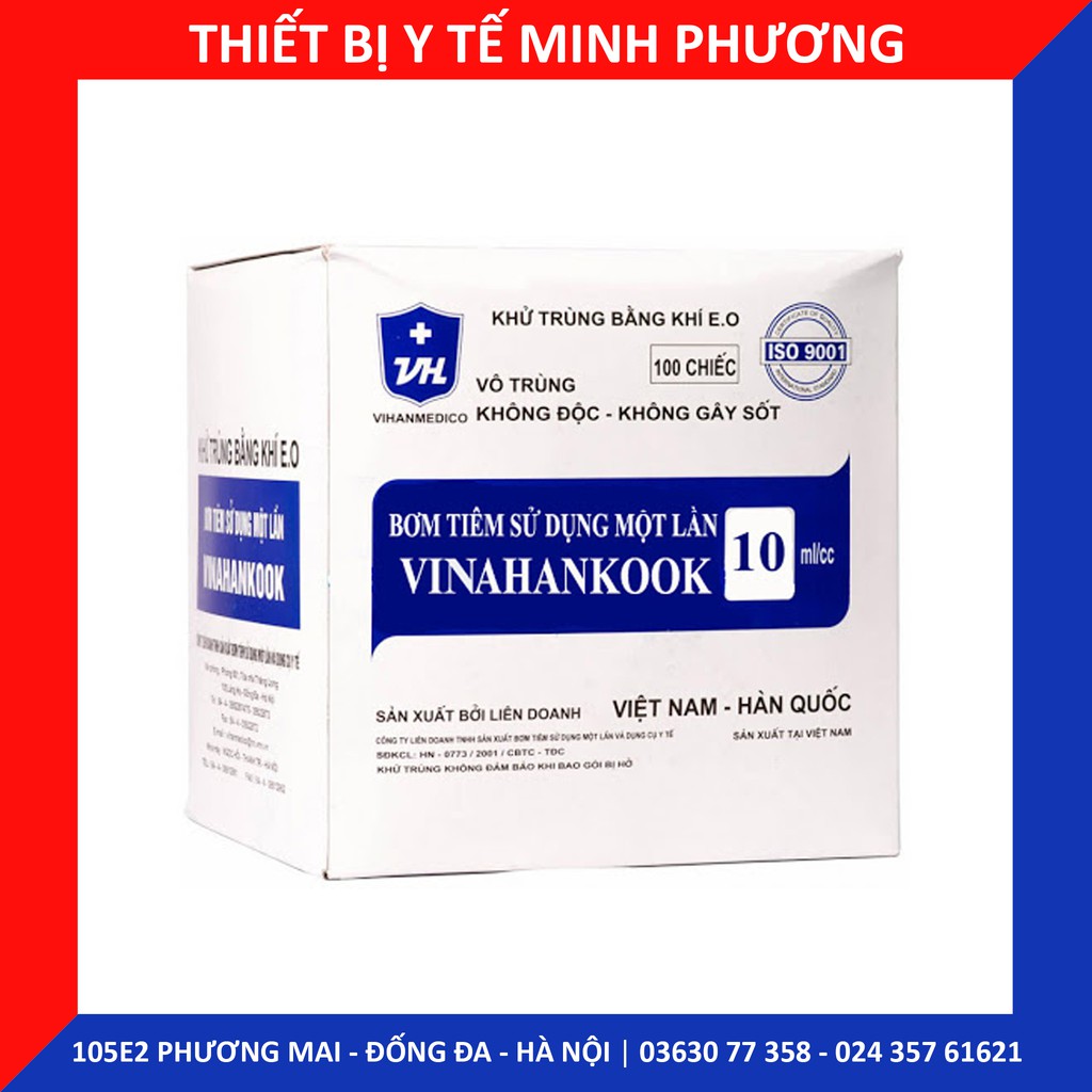 [Bán lẻ 10 chiếc] Bơm tiêm 1 lần Vinahankook 10ml