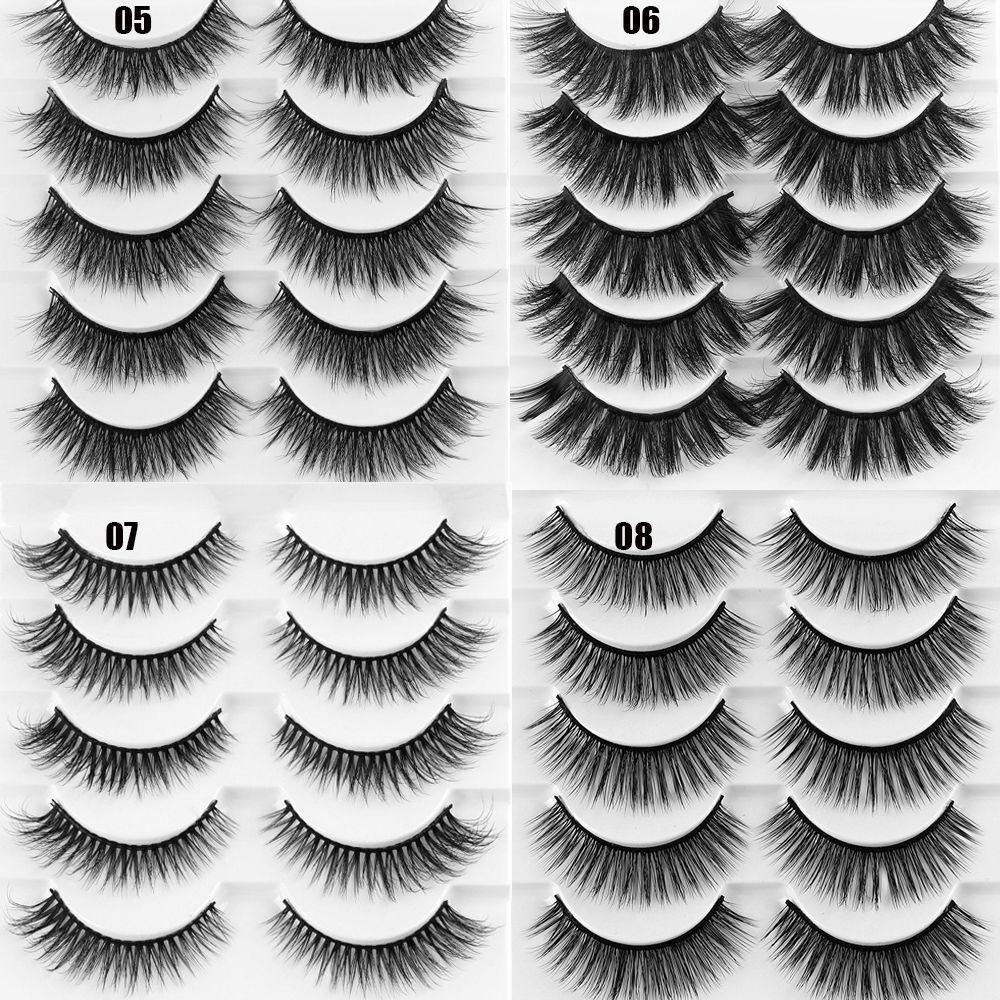 Set 5 Cặp Lông Mi Giả 3D Dài Trang Điểm Tự Nhiên MIH SKONHED