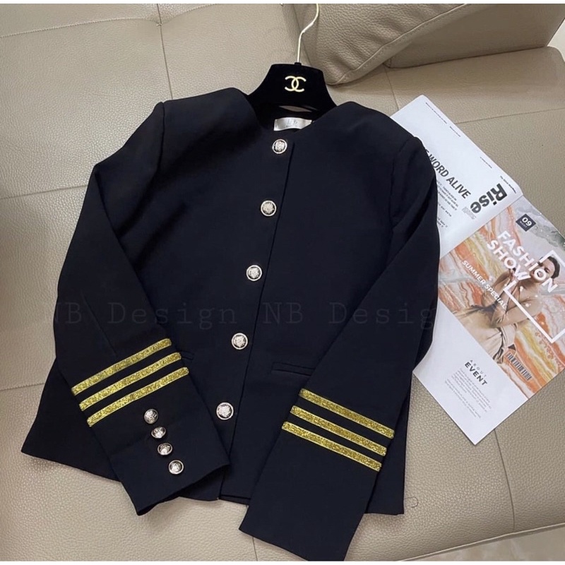 Maihuong⚡️ ÁO VEST ZRF SỌC TAY VÀNG CHO NỮ DÀI TAY GIÁ TỐT