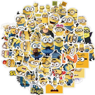 Set 50 nhãn dán hình Minion dễ thương trang trí đồ thủ công chống thấm nước