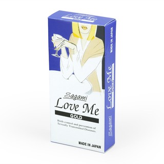 Hộp 10 bao cao su sagami love me gold