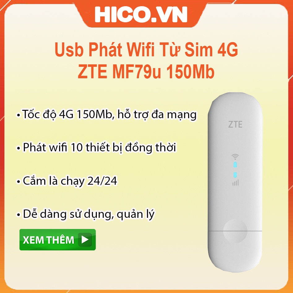 Jazz w02 ZTE MF79u Rs800w USB DCOM PHÁT WIFI 3G 4G TỐC ĐỘ CAO GIÁ RẺ