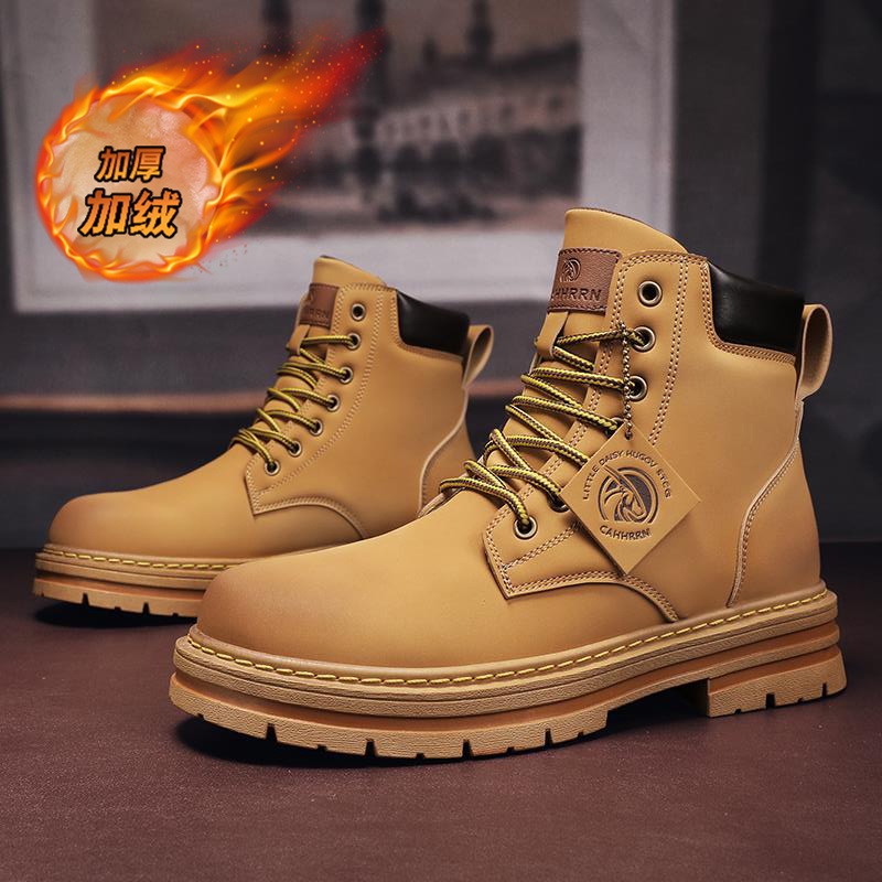 [ZY Martin boots Martin] Giày Bốt Nam. Giày Bốt Lót Len Cashmere Chống Thấm Nước Thời Trang Giày Boot Phong Cách Trẻ Trung Cá Tính Dành Cho Nam Giày Bốt Cổ Cao Thời Trang Dành Cho Nữ Áo Mưa Chống Thấm Nước Tiện Dụng Dép Quai Ngang Chống Trượt Thời Trang G
