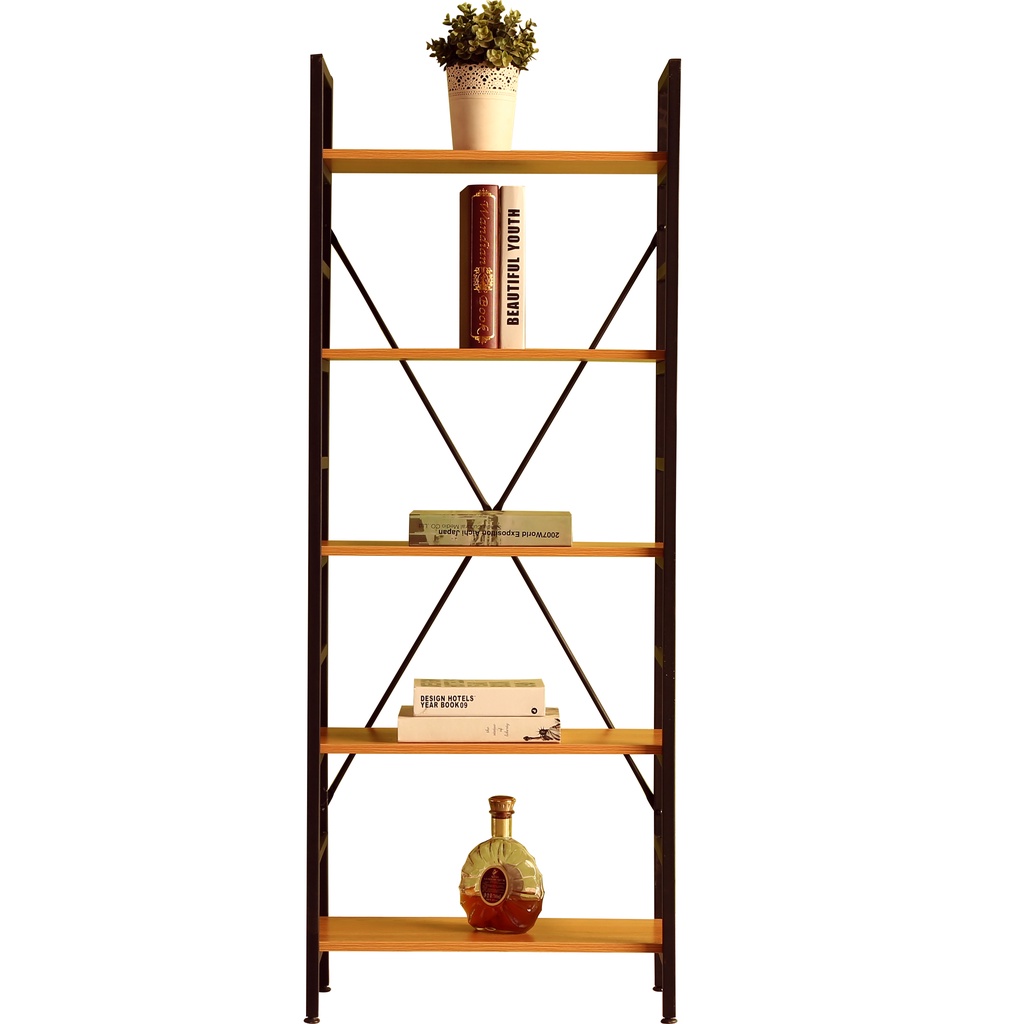 Kệ Gỗ Chân Sắt mặt gỗ 3,4,5,6 Tầng tùy chỉnh kích thước kệ