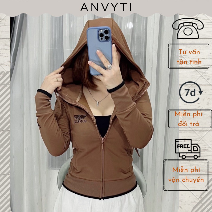 Áo khoác nữ thời trang, thiết kế fom ôm cúp ngực , tôn dáng thương hiệu ANVY