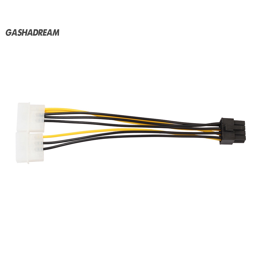 Dây cáp kết nối thẻ đồ họa PCIE sang Dual Molex 18cm 8 Pin(6+2) | BigBuy360 - bigbuy360.vn