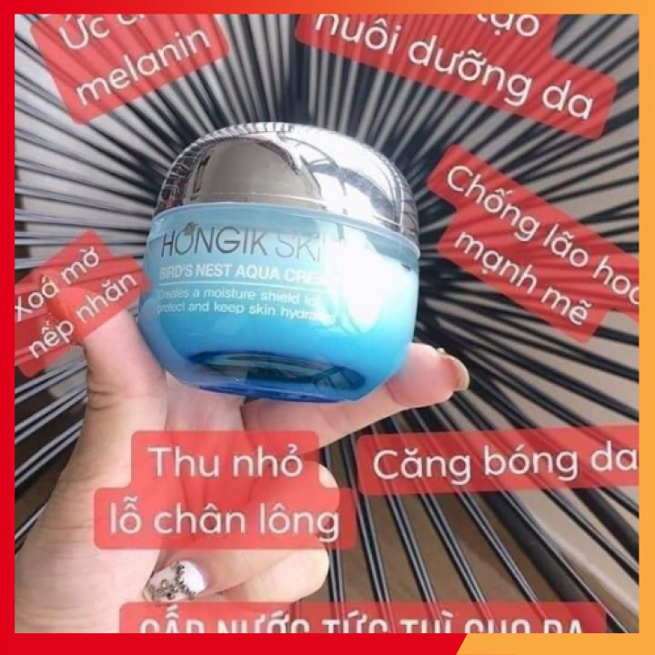 Kem dưỡng da tổ yến hongikskin bird nest aqua cream 50gr -phục hồi da 6 trong 1 với chiếu suất từ tổ chim yến